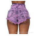 Ripped Vintage Wash Distressed Denim Women Shorts